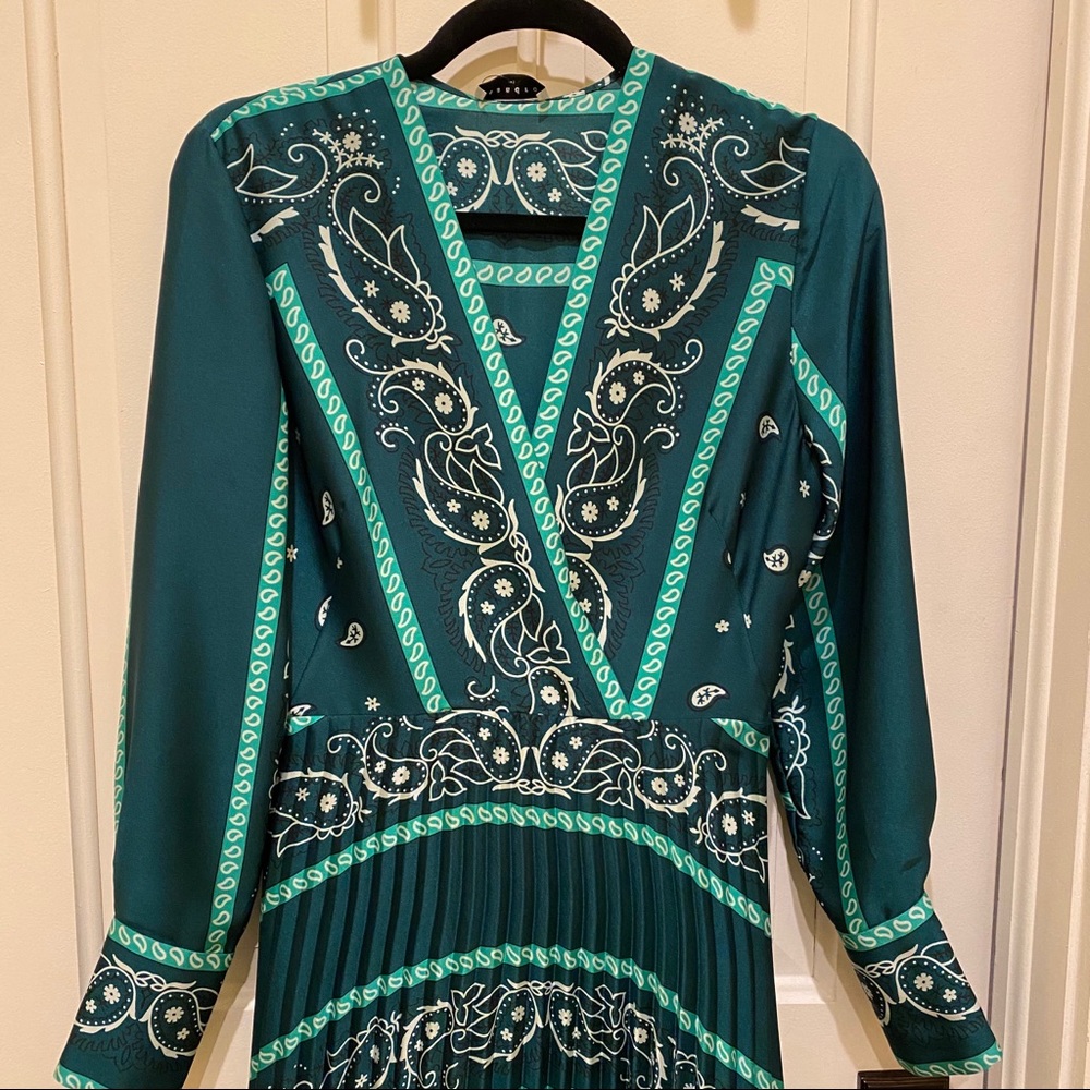 πSOLDπSandro Cactus Bandana Scarf Print Dress - Picture 6 of 8